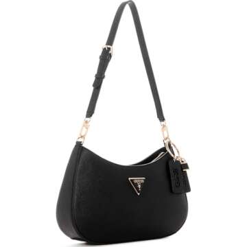 GUESS Noelle Top Zip Shoulder Bag, Black