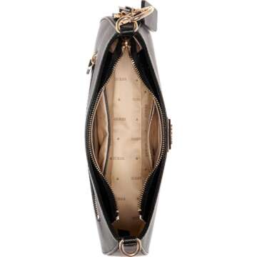 GUESS Noelle Top Zip Shoulder Bag, Black