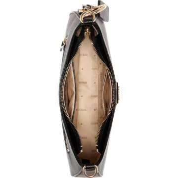 GUESS Noelle Top Zip Shoulder Bag, Black