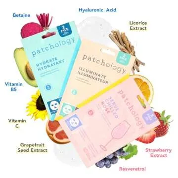 Patchology Variety Pack - Brightening, Hydrating, Renewing Masks