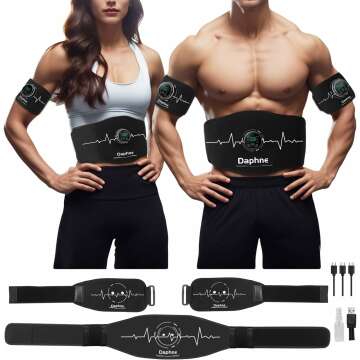 Daphne ABS Stimulator, Ab Stimulator Muscle Toner, Effective Muscle Stimulator for Abdomen, Arms, Legs, Abdominal Toning Belt