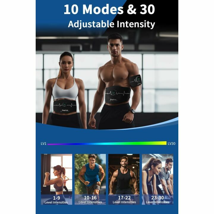 Daphne ABS Stimulator, Ab Stimulator Muscle Toner, Effective Muscle Stimulator for Abdomen, Arms, Legs, Abdominal Toning Belt