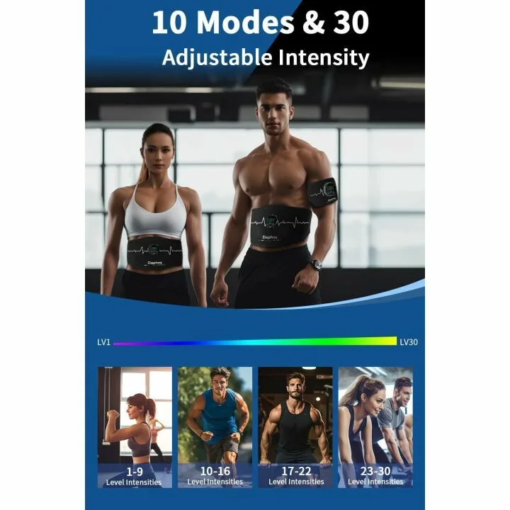 Daphne ABS Stimulator, Ab Stimulator Muscle Toner, Effective Muscle Stimulator for Abdomen, Arms, Legs, Abdominal Toning Belt