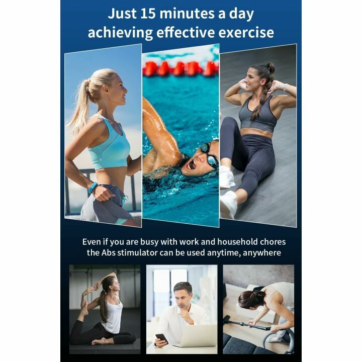 Daphne ABS Stimulator, Ab Stimulator Muscle Toner, Effective Muscle Stimulator for Abdomen, Arms, Legs, Abdominal Toning Belt