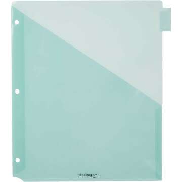Amazon Basics 2-Pocket Plastic Dividers, 3 Pack
