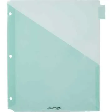 Amazon Basics 2-Pocket Plastic Dividers, 3 Pack