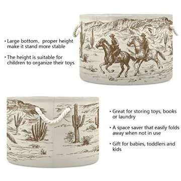 WELLDAY Cotton Rope Basket Stylish Storage Perfect For All