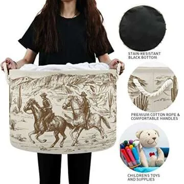 WELLDAY Cotton Rope Basket Stylish Storage Perfect For All