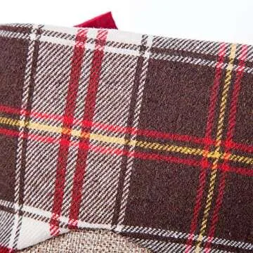 Sunnyglade 3PCS 17.5" Christmas Stocking Classic Large Stockings Santa, Snowman, Reindeer Xmas Character for Family Holiday Christmas Party Decorations