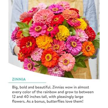 Burpee Wildflower Seeds Cutting Mix | 25,000 Bulk Seeds, Multi, 1 Bag | 15 Varieties of Non-GMO Flow...