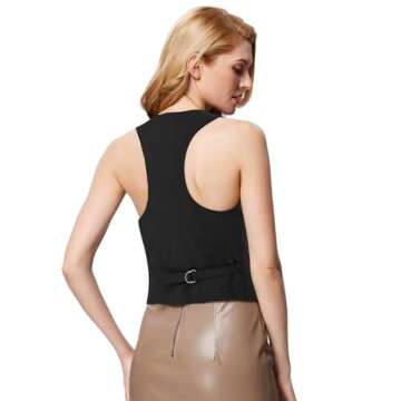 GRACE KARIN Womens Vest Top 2025 Trendy Academia Steampunk Waistcoat Vest For Women Racerback Vest Blazer