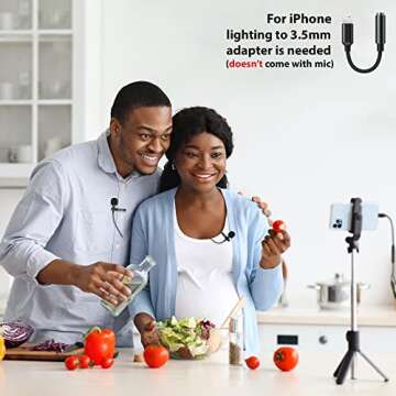 YelloWay Dual Lavalier Lapel Microphone - for Interviews - 2 Persons Podcast Microphone Pack - 2 Conference Room Omnidirectional Microphone Set