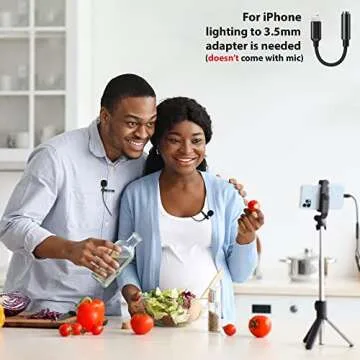 YelloWay Dual Lavalier Lapel Microphone - for Interviews - 2 Persons Podcast Microphone Pack - 2 Conference Room Omnidirectional Microphone Set