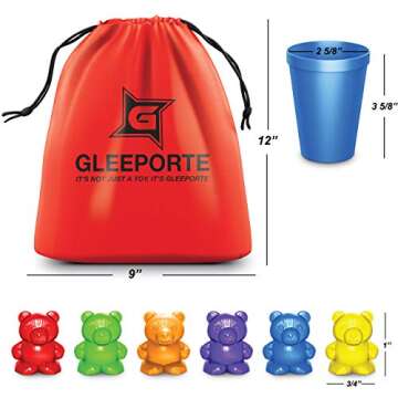 Rainbow Counting Bears With Matching Sorting Cups (67 Pcs Set) + FREE Storage Bag | STEM Educational Gift For Toddler | Montessori Sorting And Counting Toy | Pre-School Color Learning Toy For Children