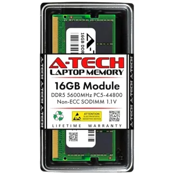 A-Tech 16GB DDR5 5600MHz RAM Upgrade Module for Laptops and PCs