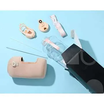 H2O Capsule 2.2L Half Gallon Water Bottle with Storage Sleeve and Covered Straw Lid – BPA Free Large Reusable Drink Container with Handle - Big Sports Jug, 2.2 Liter (74 Ounce), Sandy Beige