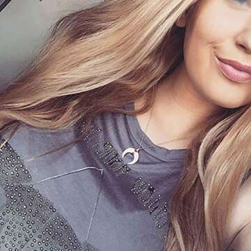 JczR.Y Ox Horn Crescent Moon Necklace for Women