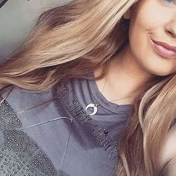 JczR.Y Ox Horn Crescent Moon Necklace for Women