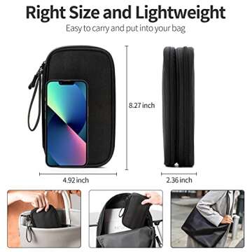Migeec Cord Organizer Electronics Travel Organizer Case Cable Organizer Storage Bag Travel Essential...