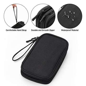 Migeec Cord Organizer Electronics Travel Organizer Case Cable Organizer Storage Bag Travel Essentials Pouch Cable Management Bag