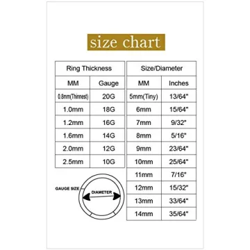 Stylish ORANGELOVE 8mm Septum Ring Hoops for All