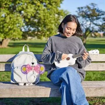 Eybila Mouse Ear Holder for Backpack Beaded Lanyard Keychain Park Trip Essentials Headband Display Decor Hanging Accessories Pink