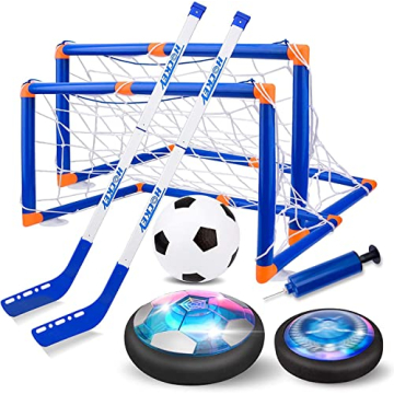 Nazano 3-in-1 Hover Hockey Soccer Ball Kids Toys Set - Indoor Outdoor Sport Fun for Children