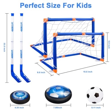 Nazano 3-in-1 Hover Hockey Soccer Set for Kids Fun