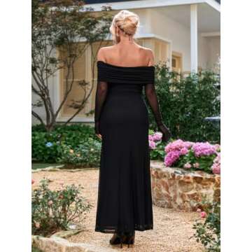 Elegant KUTUMAI Off Shoulder Bodycon Maxi Dress for Women