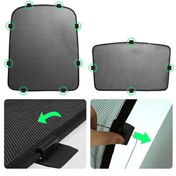 Jaronx Compatible with Tesla Sunshade Clips Sunroof Sunshade Roof Shade Insert Clips for Tesla Model 3/Y/S/X-12PCS