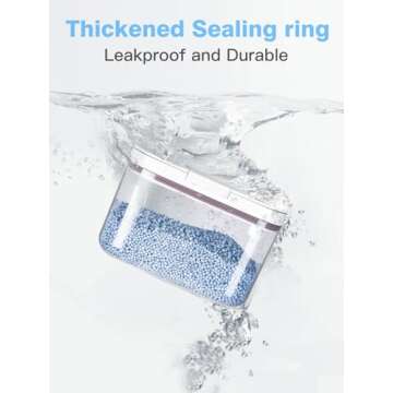 LivLab Mker Laundry detergent dispenser with One-Press Lid,for laundry room organization,Clear PET laundry powder container with Measuring Cup,laundry pods container 2.8L/6Lbs/100oz(120 Pods)