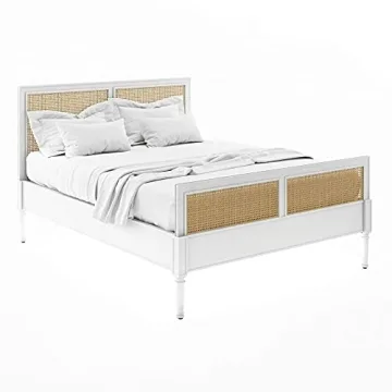 VALYOU Harbor Bed Handcrafted Mahogany & Rattan Comfort