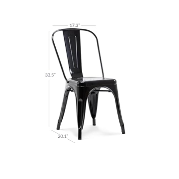 Premium Stackable Metal Dining Chairs for Indoor Outdoor Use
