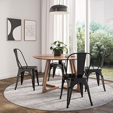 Premium Stackable Metal Dining Chairs for Indoor Outdoor Use