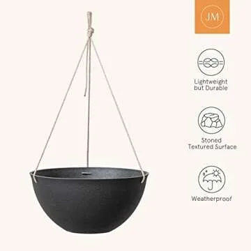 Stylish LA JOLIE MUSE Large Hanging Planters Set