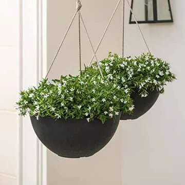 Stylish LA JOLIE MUSE Large Hanging Planters Set