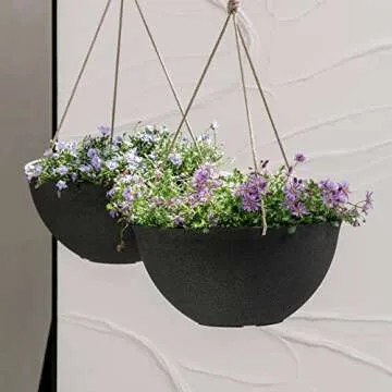 Stylish LA JOLIE MUSE Large Hanging Planters Set