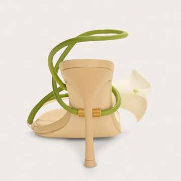 Flower High Heels For Women Calla Lily Strappy Design