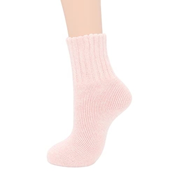Zando Womens Merino Wool Socks - Cozy & Cute Boot Crew Socks for Winter