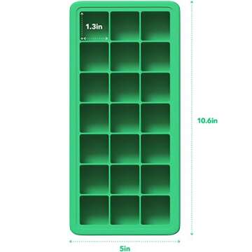 Vremi 42 Square BPA Free Ice Cube Tray Set