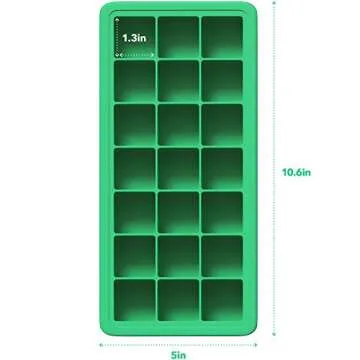 Vremi 42 Square BPA Free Ice Cube Tray Set