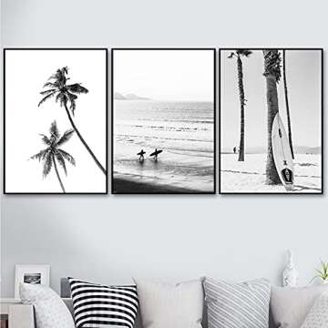 VLOLIFE Coastal Surfing Landscape Canvas Prints Unframed