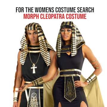 Morph Egyptian Pharaoh Costume - Adult Pharaoh Halloween Costume - Men's Egyptian King Costume - Size L