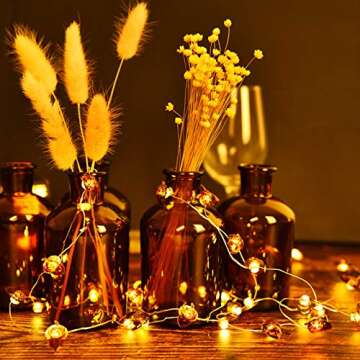 Rocinha 6 Pieces Amber Glass Vases Small Glass Bud Vase Apothecary Jars Decorative Amber Bottles Flower Vase for Centerpieces Home Decor Wedding Bridal Shower Arranging Bouquets