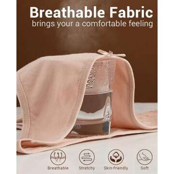 Jo & Bette Cotton Thongs - Seamless Breathable Panties 6 Pack