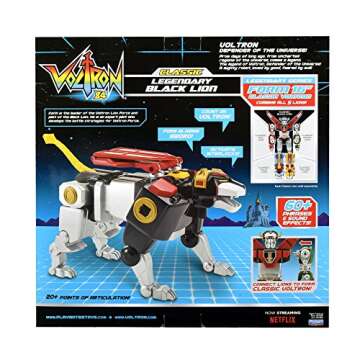Voltron Classic Black Lion Action Figure – 16" Light & Sound Collectible