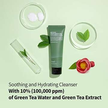 Benton Deep Green Tea Face Wash - Gentle Cleanser for All Skin Types