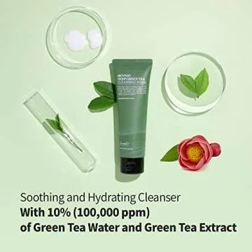 Benton Deep Green Tea Face Wash - Gentle Cleanser for All Skin Types
