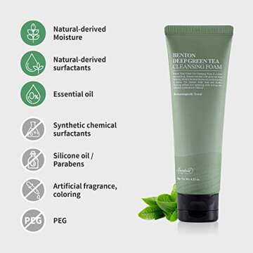 Benton Deep Green Tea Face Wash - Gentle Cleanser for All Skin Types