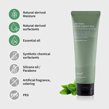 Benton Deep Green Tea Face Wash - Gentle Cleanser for All Skin Types